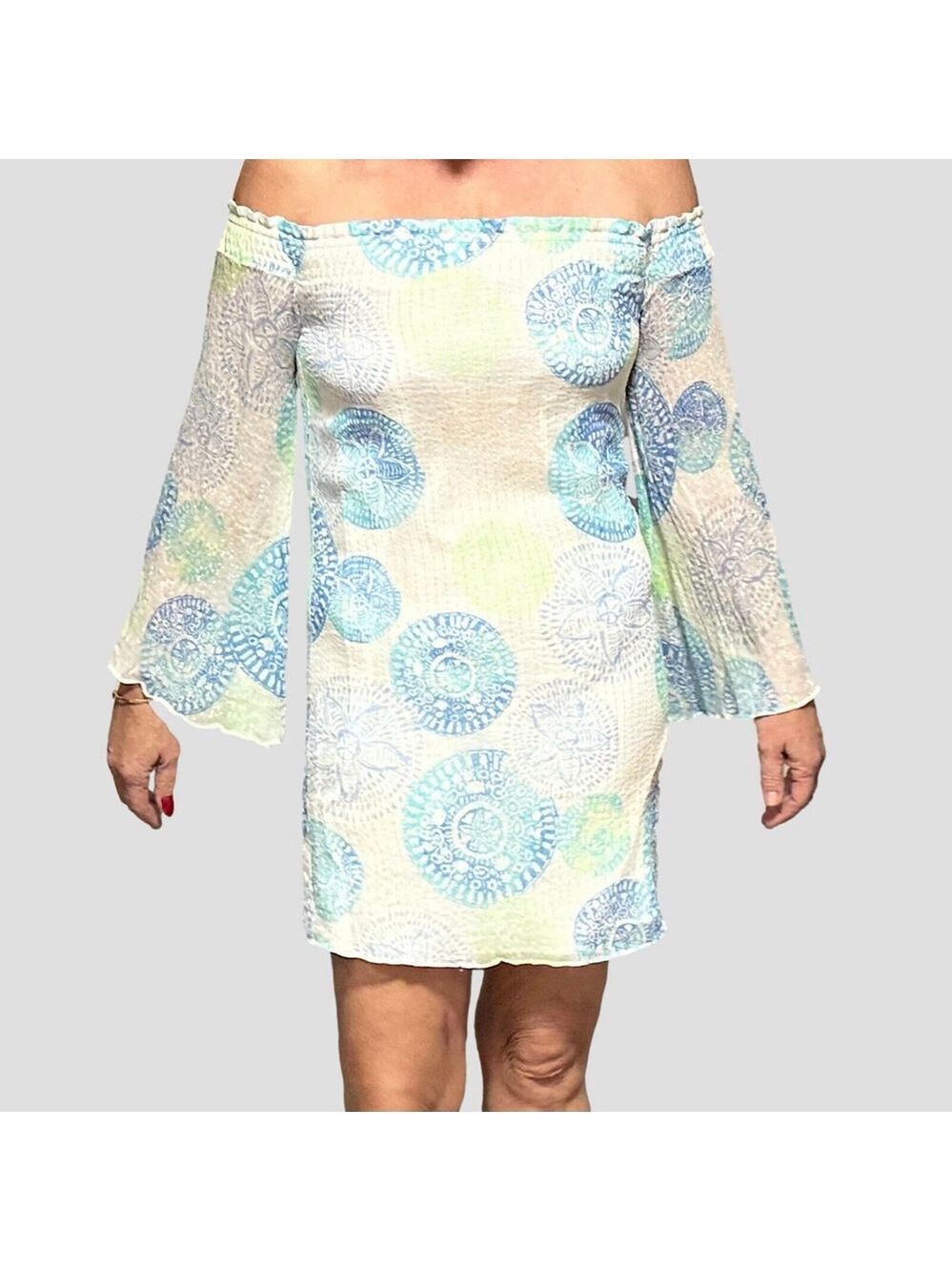 Lilly Pulitzer Abi Silk Dress XS Off Shoulder Lined Sand   Dollar Resort Wear